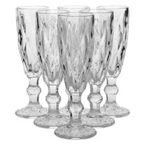 Jogo de 6 Taças para Champanhe Belinda 160ml em Vidro Transparente