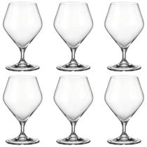 JOGO DE 6 TACAS PARA CONHAQUE CRISTAL BOHEMIA LOXIA 395ml JOGO DE 6 TACAS PARA CONHAQUE CRISTAL BOHEMIA LOXIA 395ml