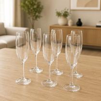 Jogo de 6 Taças para Espumante Sidera Cristal 220 ml Jogo de 6 Taças para Espumante Sidera Cristal 220 ml