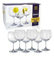Jogo De 6 Taças Para Gin Cristal Bohemia 600ml Cor Translúci