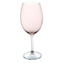 Jogo de 6 taças para vinho/água em cristal ecologico 580ml A23 cor Rosa Millennial Bohemia