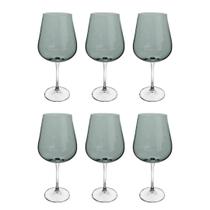 Jogo De 6 Taças Para Vinho Tinto Ardea Em Cristal Ecológico 540ml A23,5cm Cinza Basalto Jogo De 6 Taças Para Vinho Tinto Ardea Em Cristal Ecológico 540ml A23,5cm Cinza Basalto