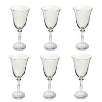 Jogo de 6 Taças para Vinho Tinto em Cristal Ideal para Comemoração 250ml