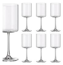 Jogo de 6 taças para vinho tinto Kubitto em cristal ecológico 480ml A24cm Jogo de 6 taças para vinho tinto Kubitto em cristal ecológico 480ml A24cm