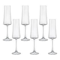 Jogo de 6 Taças Xtra para Champanhe em Cristal Ecológico 210ml - Bohemia Jogo de 6 Taças Xtra para Champanhe em Cristal Ecológico 210ml - Bohemia