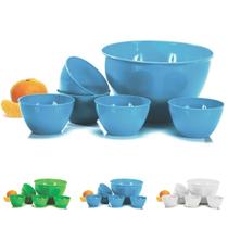 Jogo de 6 Tigelas para Sobremesa e Petiscos 5 Peças de 350ml + 1 Peça de 3,5L BPA Free