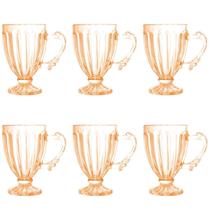 Jogo De 6 Xícaras 190ml Roma Âmbar Lanty Ke Home Jogo De 6 Xícaras 190ml Roma Âmbar Lanty Ke Home