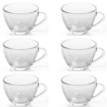 Jogo De 6 Xícaras 230ml Para Chá Em Vidro Casambiente