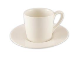 Jogo de 6 Xícaras 6 Pires Café Cafézinho Porcelana branco