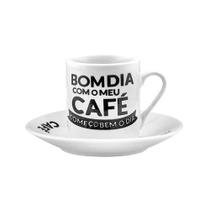 Jogo De 6 Xícaras Café 80ml Porcelana Bom Dia Hauskraft Jogo De 6 Xícaras Café 80ml Porcelana Bom Dia Hauskraft