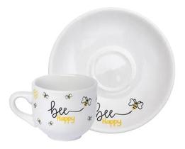 Jogo De 6 Xícaras Café 90ml Porcelana Honey Bee Hauskraft Jogo De 6 Xícaras Café 90ml Porcelana Honey Bee Hauskraft