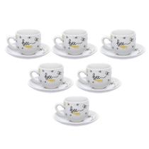 Jogo de 6 Xícaras Café Honey 90ml Porcelana - Haüskraft Jogo de 6 Xícaras Café Honey 90ml Porcelana - Haüskraft