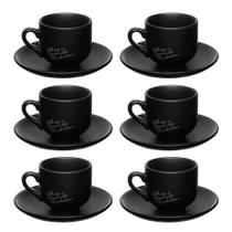 Jogo de 6 Xícaras Café Manhattan 90ml Porcelana Haüskraft