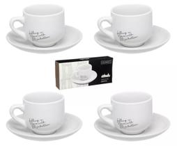Jogo de 6 xícaras café porcelana com pires 90mlmanhattan Jogo de 6 xícaras café porcelana com pires 90mlmanhattan