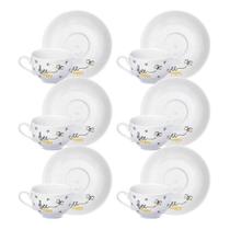 Jogo de 6 Xícaras Chá Honey 160ml Porcelana - Haüskraft