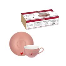 Jogo de 6 Xícaras Chá L' Amour 160ml Porcelana - Haüskraft