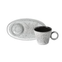Jogo de 6 Xícaras de Café 110ml Neo C/ Pires Oval Stoneware Porto Brasil -
