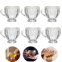 Jogo de 6 Xicaras De Vidro Chá e Café E Cappuccino 200ml Lyor Jogo de 6 Xicaras De Vidro Chá e Café E Cappuccino 200ml Lyor