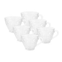 Jogo de 6 Xícaras de Vidro de Café e Chá SEM PIRES 200ml