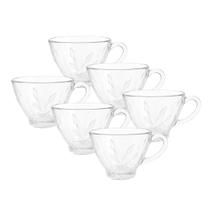 Jogo de 6 Xícaras de Vidro de Café e Chá SEM PIRES 200ml Jogo de 6 Xícaras de Vidro de Café e Chá SEM PIRES 200ml