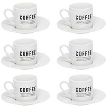 Jogo De 6 Xícaras Para Café 80ml Manhattan Branco Hauskraft