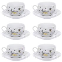 Jogo de 6 Xícaras Para Chá 160ml Honey Bee Porcelana Hauskraft