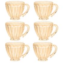 Jogo De 6 Xícaras Para Chá 200ml Itália Âmbar Lanty Ke Home Jogo De 6 Xícaras Para Chá 200ml Itália Âmbar Lanty Ke Home