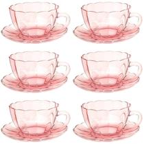 Jogo De 6 Xícaras Para Chá 240ml Rosa Peach Hauskraft