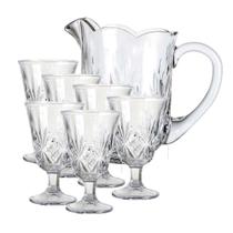 Jogo de 7 Peças para Refresco em Cristal Ecológico Ice - L'Hermitage Jogo de 7 Peças para Refresco em Cristal Ecológico Ice - L'Hermitage