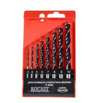 Jogo de 8 brocas para madeira 3 pontas 3 a 10,00mm 53,0049