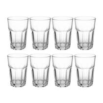 Jogo de 8 Copos de vidros Transparentes p/ Vitamina - 350ml