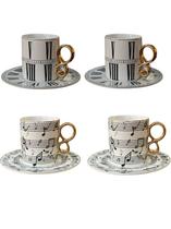 Jogo de 8 peças para café accord em new bone china 100ml Jogo de 8 peças para café accord em new bone china 100ml