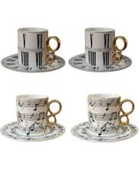 Jogo de 8 peças para café accord em new bone china 100ml - L'Hermitage