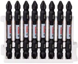 Jogo de 8 pontas duplas para parafusar ph2 65mm - Bosch