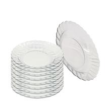 Jogo de 8 Pratos de Vidro Fundo Sopa 22 cm Almoço Jantar Mesa Transparente Jogo de 8 Pratos de Vidro Fundo Sopa 22 cm Almoço Jantar Mesa Transparente