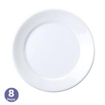 Jogo de 8 Pratos Rasos Restaurante Hotel Porcelana Germer Jogo de 8 Pratos Rasos Restaurante Hotel Porcelana Germer
