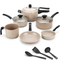 Jogo de 9 Panelas Antiaderente Teflon com Panela de pressão Cozinha Completa Jogo de 9 Panelas Antiaderente Teflon com Panela de pressão Cozinha Completa