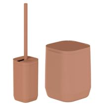 Jogo de Acessórios P/ Banheiro Escova Sanitária e Lixeira 6 L Lavabo Casa Decoração Resistente