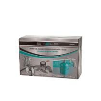 Jogo de Acessórios Pneumáticos, 5 Peças, Encaixe Engate Rápido NPT, Tanques Baixo - STELS Jogo de Acessórios Pneumáticos, 5 Peças, Encaixe Engate Rápido NPT, Tanques Baixo - STELS