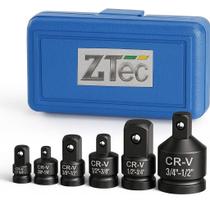 Jogo de adaptadores de impacto para soquete com 6 pecas 1/4 a 3/4 pol. yz4041a ztec