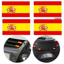 Jogo De Adesivo Resinado Poliéster Bandeira Da Espanha