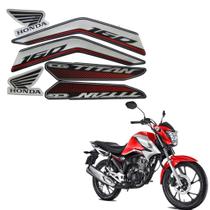 Jogo De Adesivos Faixa Honda CG Titan 160 2022/2023 Vermelho Jogo De Adesivos Faixa Honda CG Titan 160 2022/2023 Vermelho