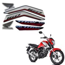 Jogo De Adesivos Faixa Honda CG Titan 160 2024 Vermelho Jogo De Adesivos Faixa Honda CG Titan 160 2024 Vermelho