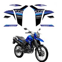 Jogo De Adesivos Faixa Yamaha Xtz Lander Azul 2023 / 2024