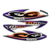 Jogo de Adesivos Honda CG Titan 125 KS 2000 Prata Jogo de Adesivos Honda CG Titan 125 KS 2000 Prata