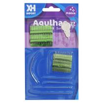 Jogo De Agulhas De Aço Para Costura Cartela Com 27 Peças