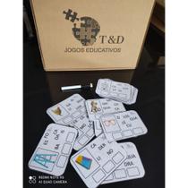 Jogo de alfabetização Sílabas Material estruturado pedagógico e consciência fonológica para alfabetização de crianças