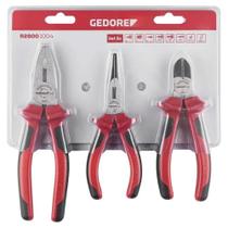 Jogo de Alicates 3 Peças Bico/Corte/Universal R28001004 - GEDORE RED