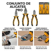Jogo De Alicates 3 Peças Universal Corte E Bico Startools Jogo De Alicates 3 Peças Universal Corte E Bico Startools
