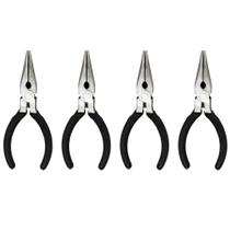 Jogo De Alicates De Bico Reto Preto 4 Polegadas Trabalho Manual